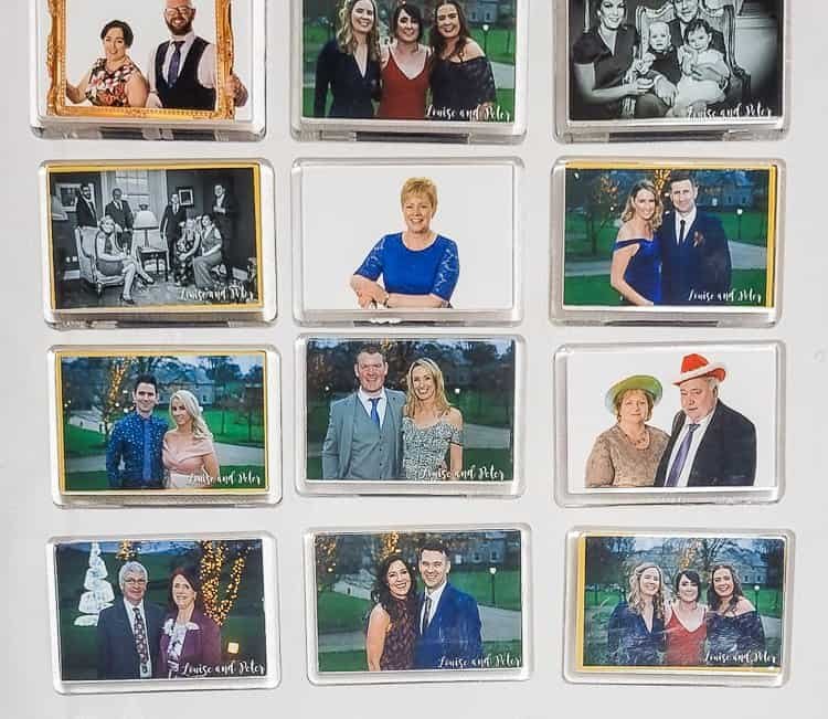 Keyring magnet with family photos for personalised keepsakes.